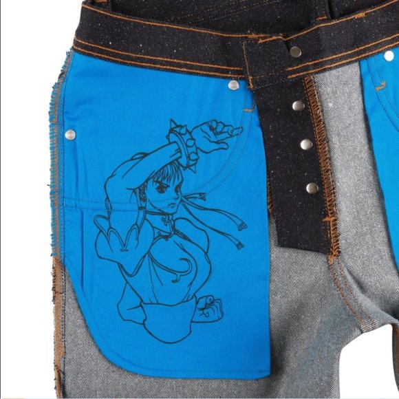 NAKED & FAMOUS X STREET FIGHTER™ 2 Chun Li Silk “Lightning Leg” Super Skinny Guy - Picture 9 of 12